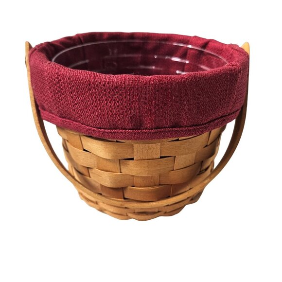 Longaberger Small Fruit Basket Protector Paprika Liner Set - Picture 2 of 7